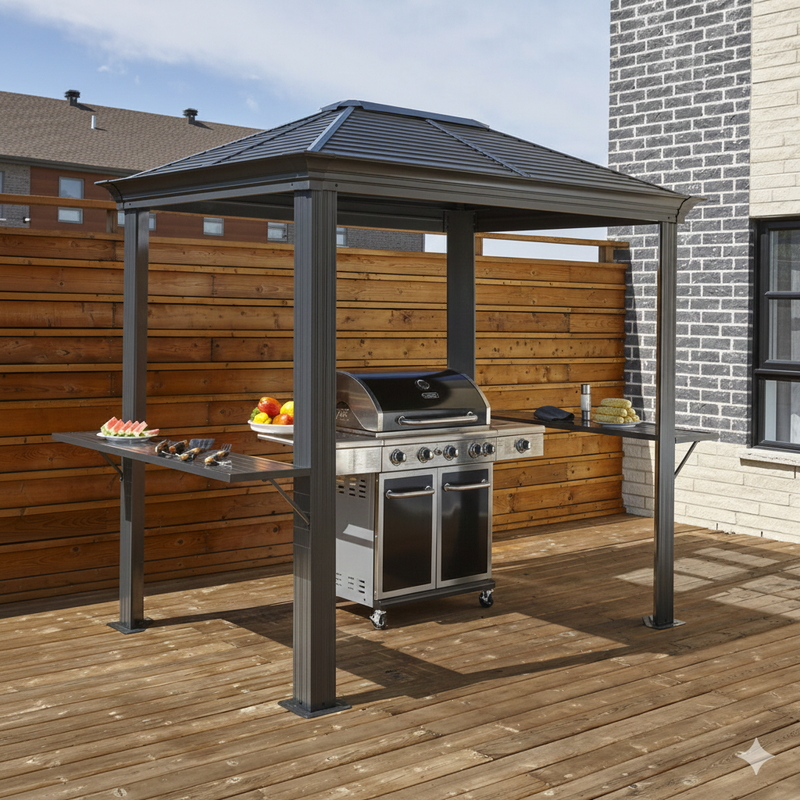 (コストコ) ソジャグ MYKONOS 8 x 6 フィート (2.4 x 1.8m) BBQグリル ガゼボ