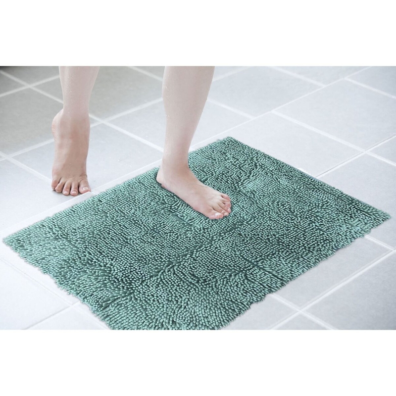 (コストコ) シェニール 吸水マイクロファイバー バスマット 60cm x 90cm ターコイズ - 画像 (3)