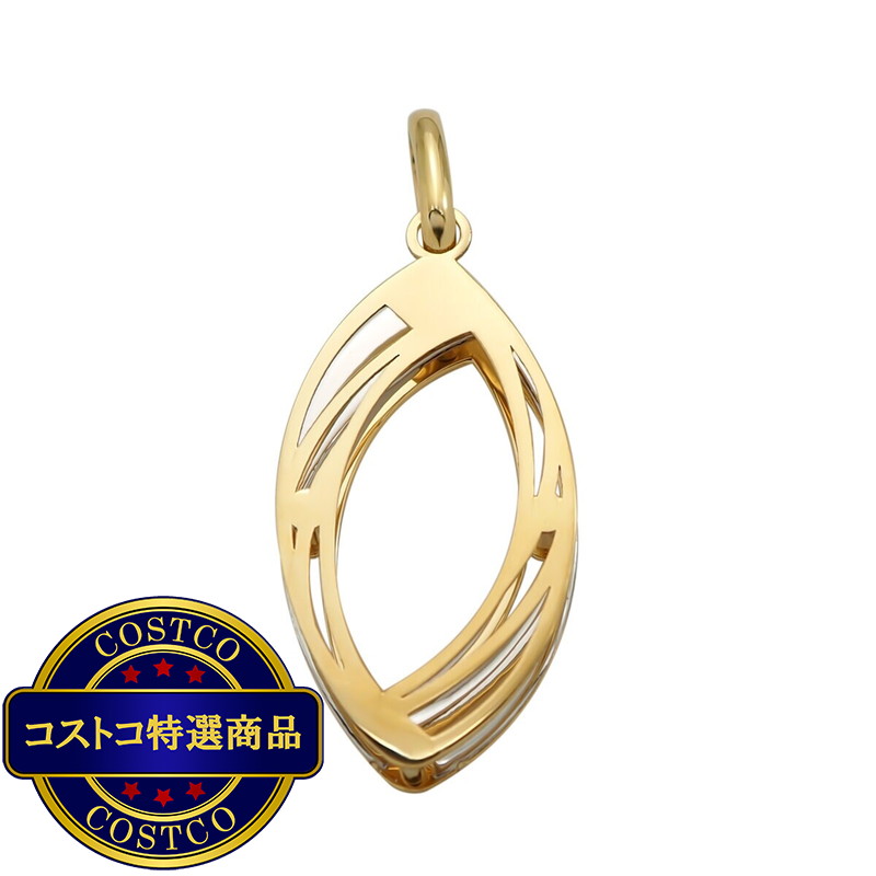 (コストコ) 18Kイエローゴールド/ホワイトゴールド 3Dペンダントトップ No.0 - 画像 (2)