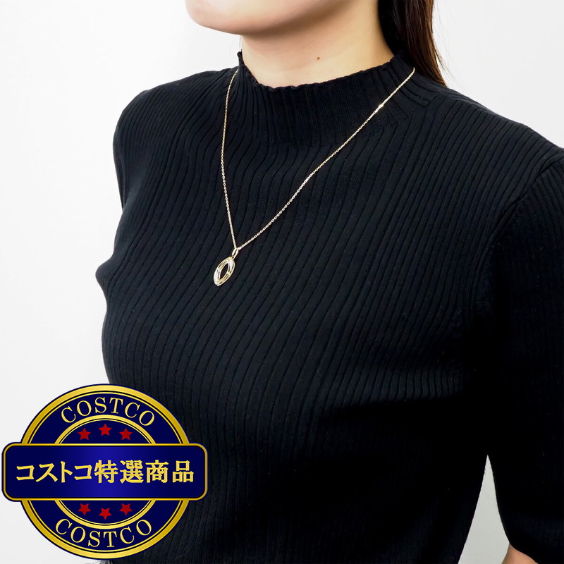 (コストコ) 18Kイエローゴールド/ホワイトゴールド 3Dペンダントトップ No.0 - 画像 (4)