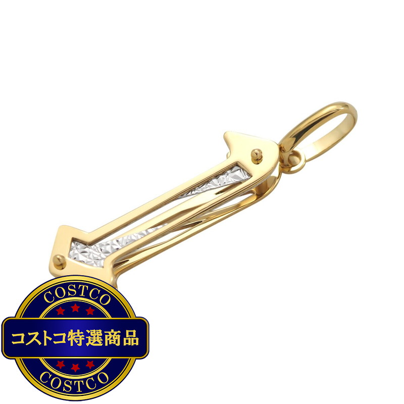 (コストコ) 18Kイエローゴールド/ホワイトゴールド 3Dペンダントトップ No.1 - 画像 (3)