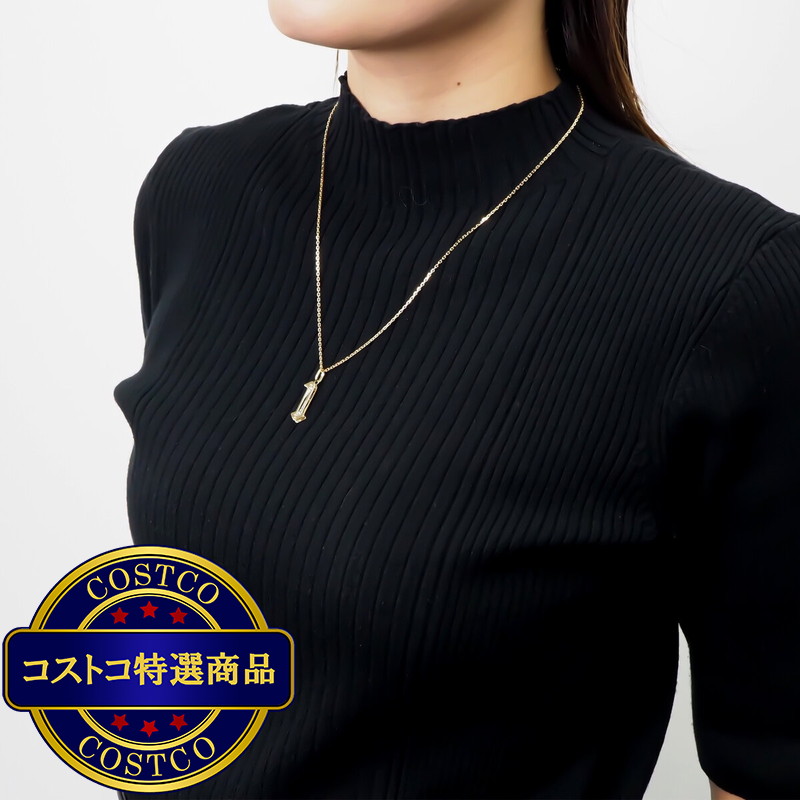 (コストコ) 18Kイエローゴールド/ホワイトゴールド 3Dペンダントトップ No.1 - 画像 (4)