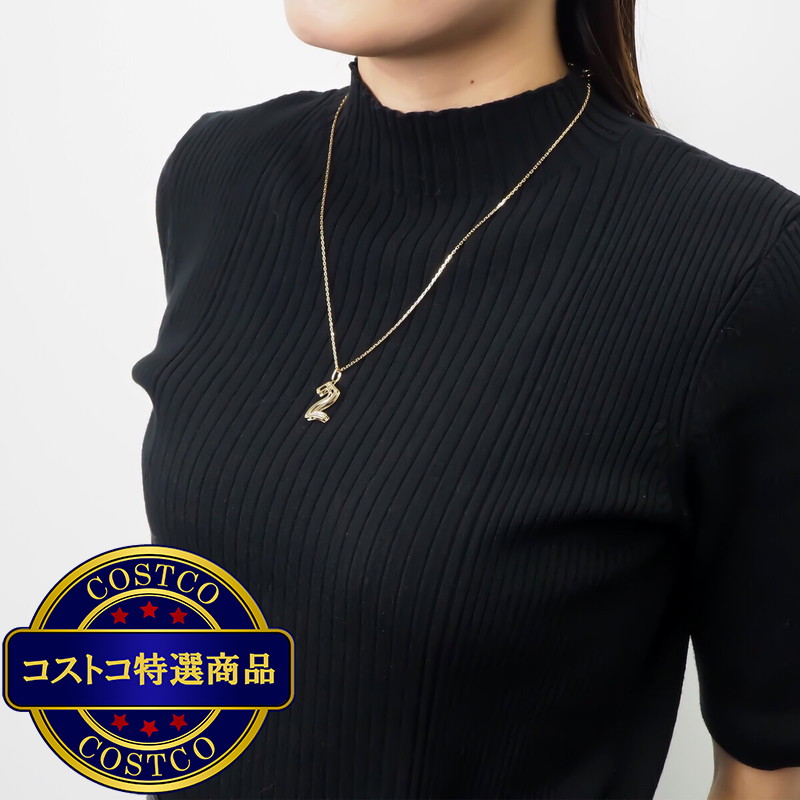 (コストコ) 18Kイエローゴールド/ホワイトゴールド 3Dペンダントトップ No.2 - 画像 (4)
