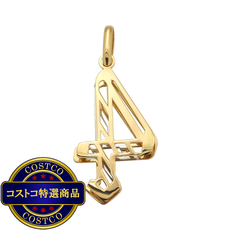 (コストコ) 18Kイエローゴールド/ホワイトゴールド 3Dペンダントトップ No.4 - 画像 (2)