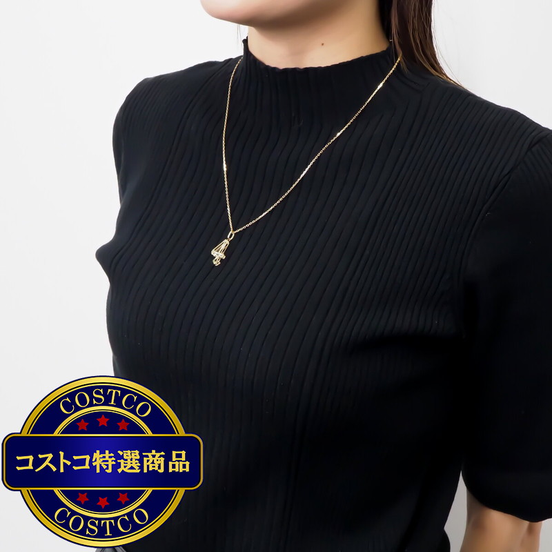 (コストコ) 18Kイエローゴールド/ホワイトゴールド 3Dペンダントトップ No.4 - 画像 (4)