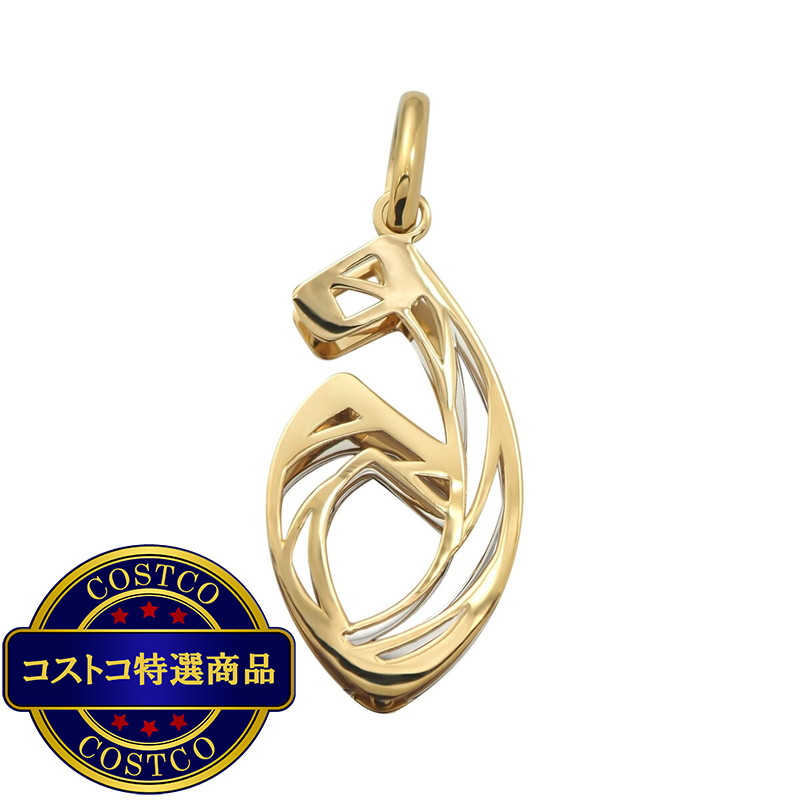 (コストコ) 18Kイエローゴールド/ホワイトゴールド 3Dペンダントトップ No.6 - 画像 (2)