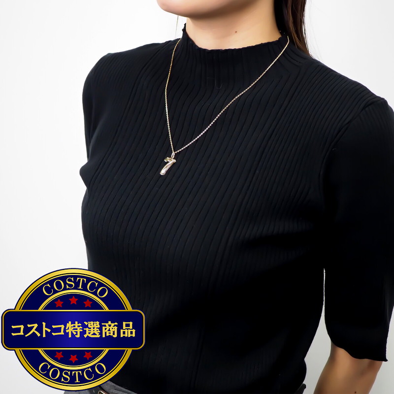 (コストコ) 18Kイエローゴールド/ホワイトゴールド 3Dペンダントトップ No.7 - 画像 (4)