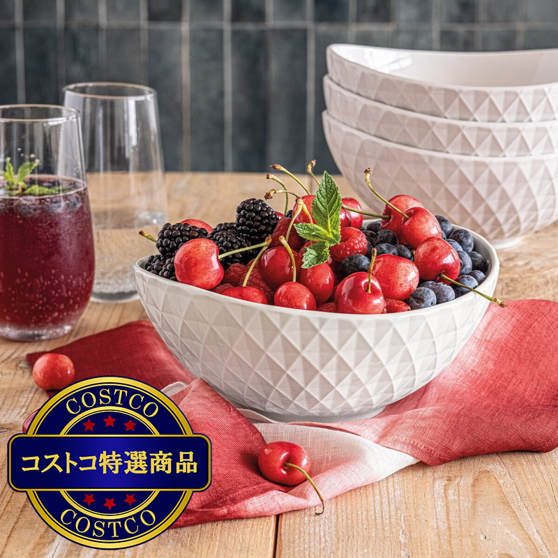 (コストコ) オーバー アンド バック ビストロ ダイヤモンド ボウル 4個 - 画像 (3)