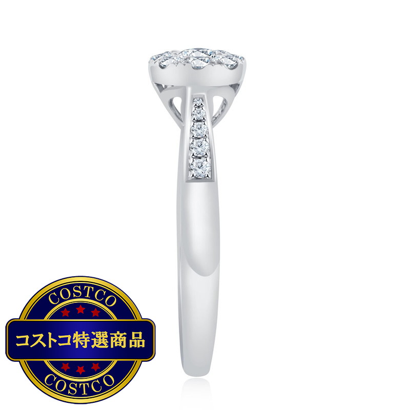 (コストコ) 18K ホワイトゴールド 0.56カラット ラウンドカット ダイヤモンド リング - 画像 (2)