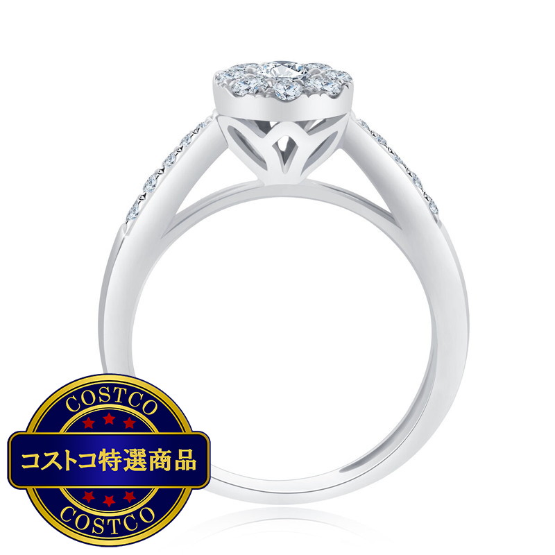 (コストコ) 18K ホワイトゴールド 0.56カラット ラウンドカット ダイヤモンド リング - 画像 (3)