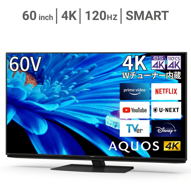(コストコ) シャープ アクオス 60インチ 4K 液晶テレビ 4T-C60EN1