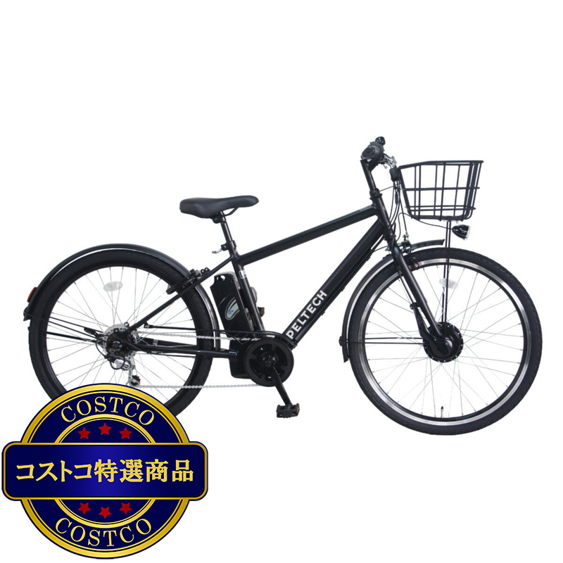 (コストコ) PELTECH 27.5インチ 電動アシストクロスバイク TDA-207ZP-12Ah バッテリー ブラック