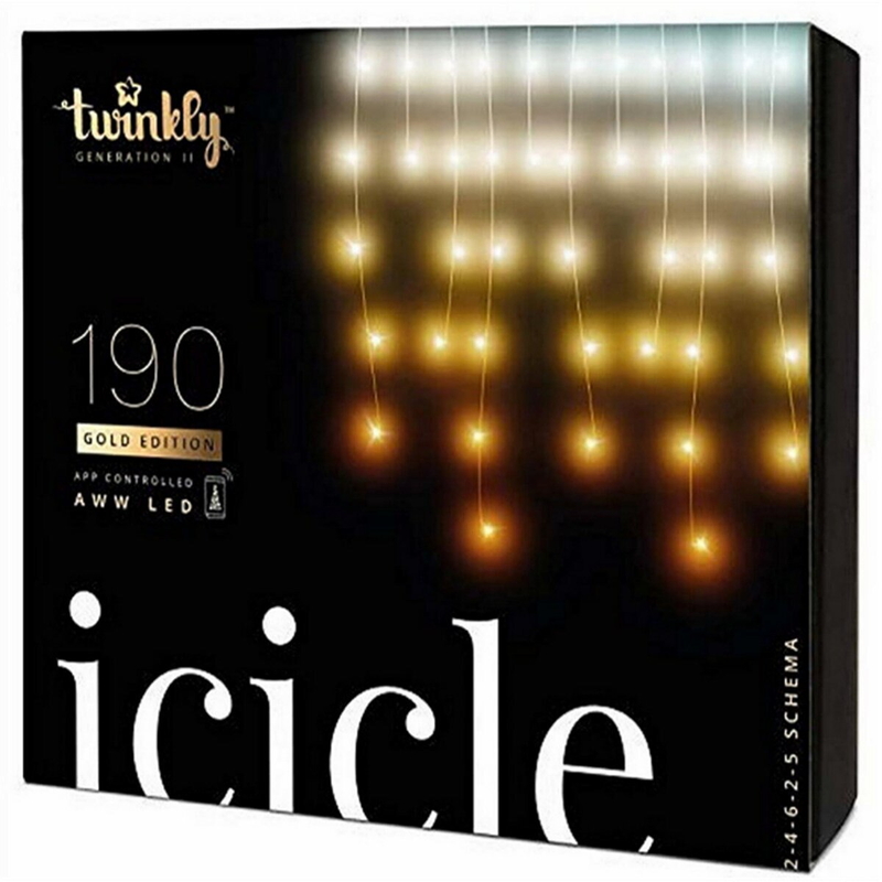 Twinkly(トゥインクリー) アイシクル 190LED スマートデコレーションライト - 画像 (2)