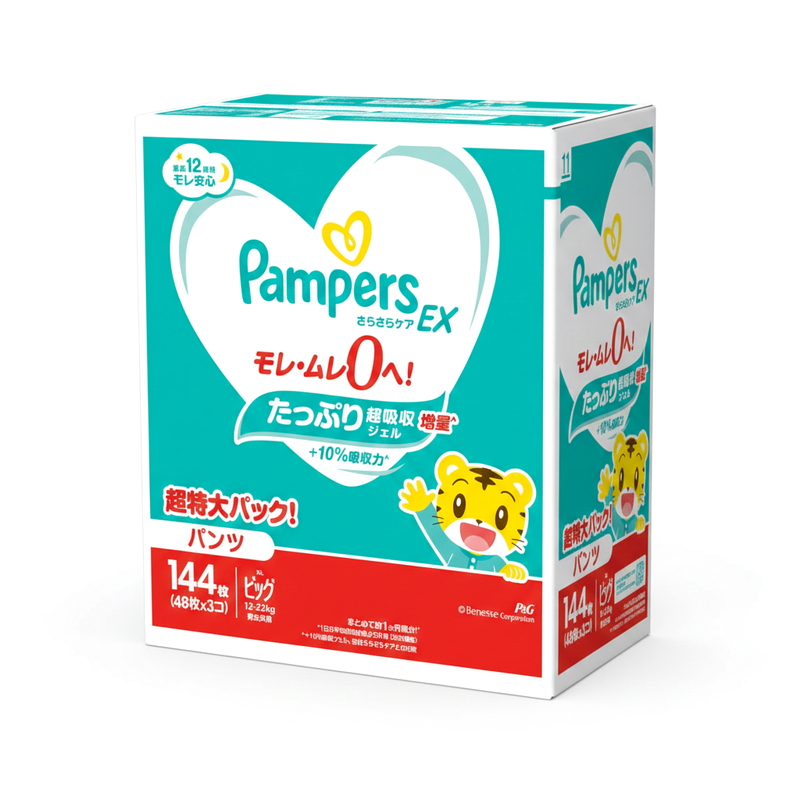 (コストコ) パンパース さらさらケアEXパンツ XLサイズ (12-22kg) 144枚 (48枚ｘ3パック)