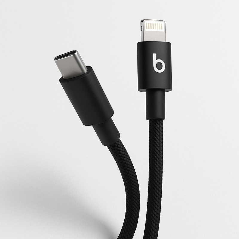 (コストコ) Beats USB-C - Lightning 編み込み式充電ケーブル (1.5m) ボルトブラック