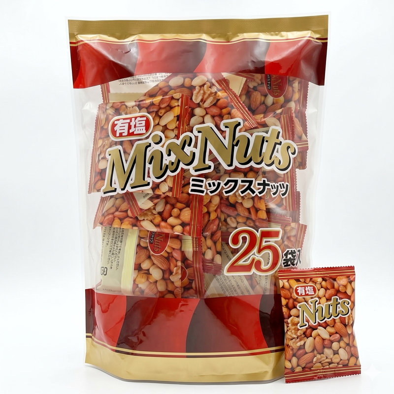 (コストコ) 有塩ミックスナッツ 25袋入り