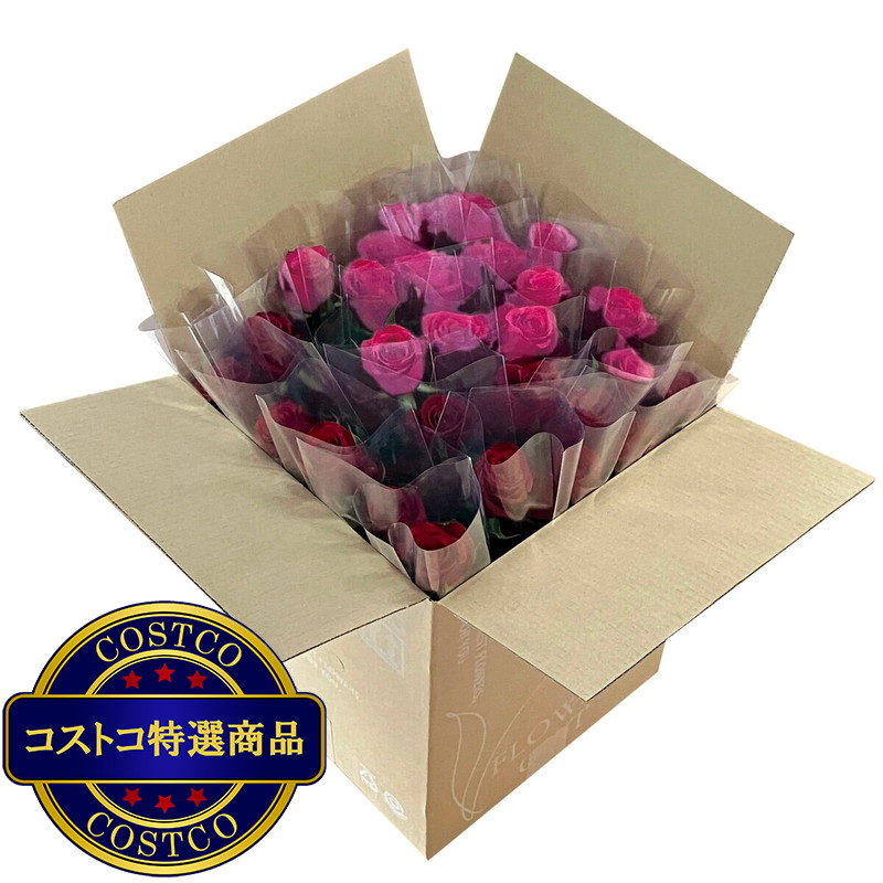 (コストコ) 一輪ギフト ローズ 30束セット レッド&ピンクミックス - 画像 (3)