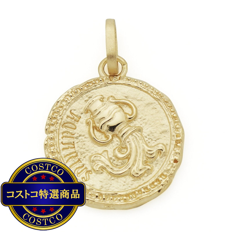 (コストコ) 18Kイエローゴールド 星座ペンダントトップ みずがめ座