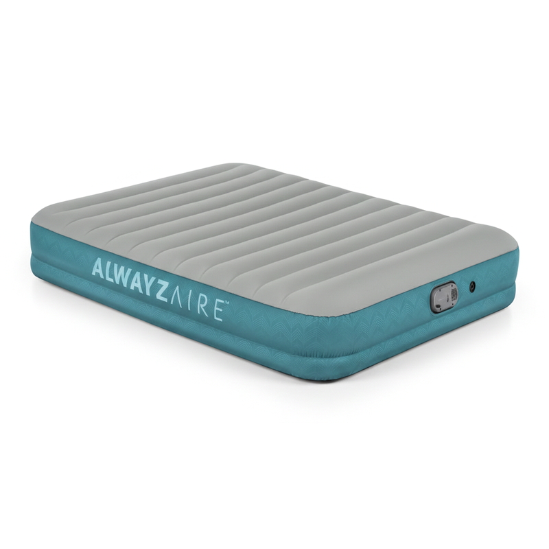 (コストコ) BESTWAY エアーマット 2.03m x 1.52m x 36cm グレー＆コバルトグリーン