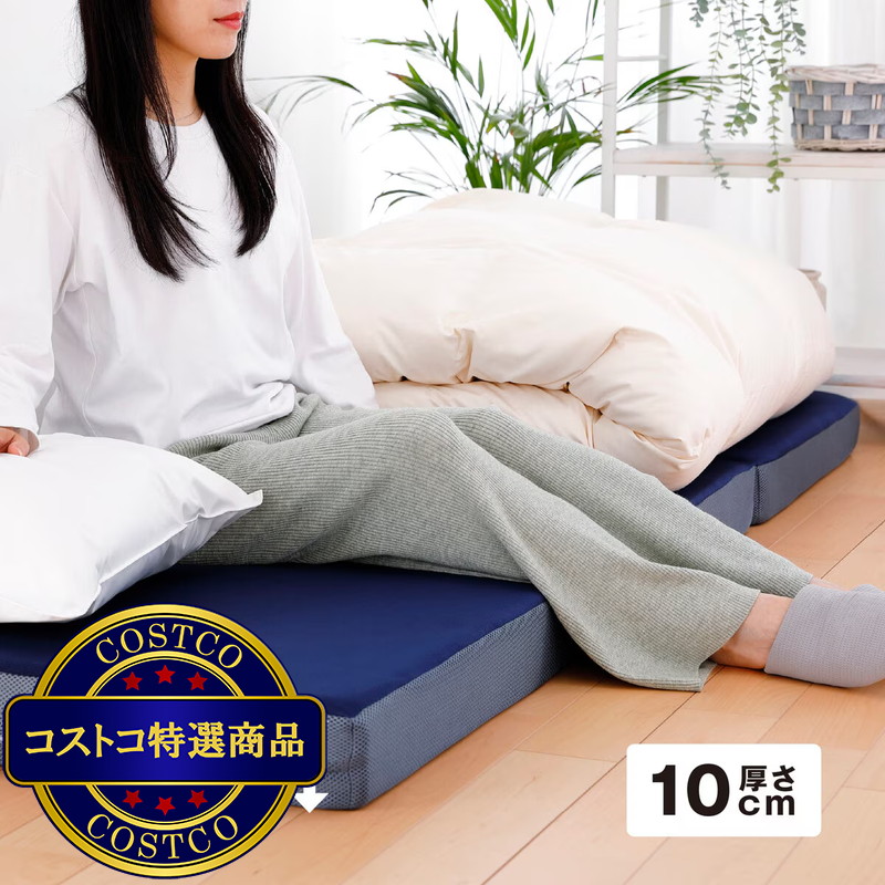 (コストコ) 布団 4点セット (掛布団 1kg、マットレス10cm、枕、枕カバー) - 画像 (2)