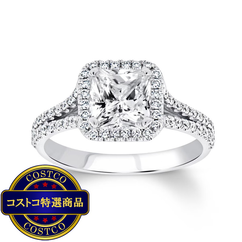 (コストコ) 18K ホワイトゴールド 1.24CT ダイヤモンドリング