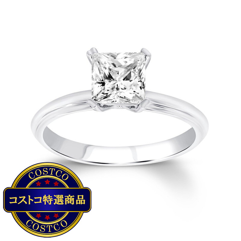 (コストコ) 18K ホワイトゴールド 1.00カラット ダイヤモンドリング