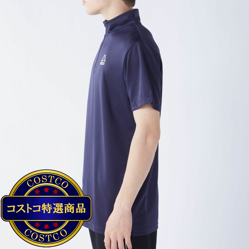 (コストコ) カッパ メンズ ハーフジップ 半袖 Tシャツ - 画像 (2)