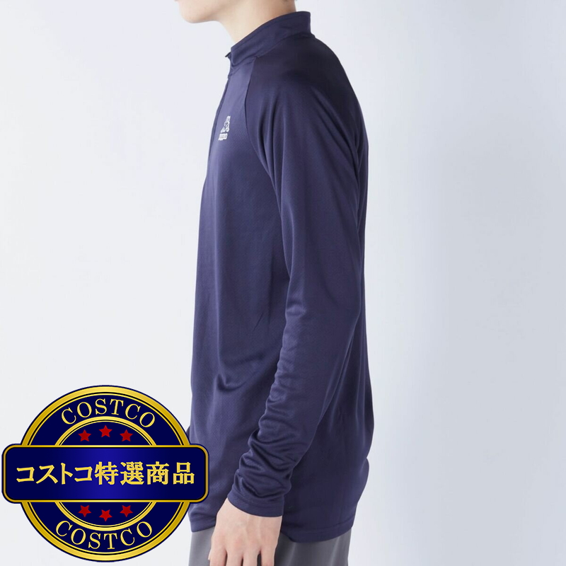 (コストコ) カッパ メンズ ハーフジップ 長袖 Tシャツ - 画像 (2)