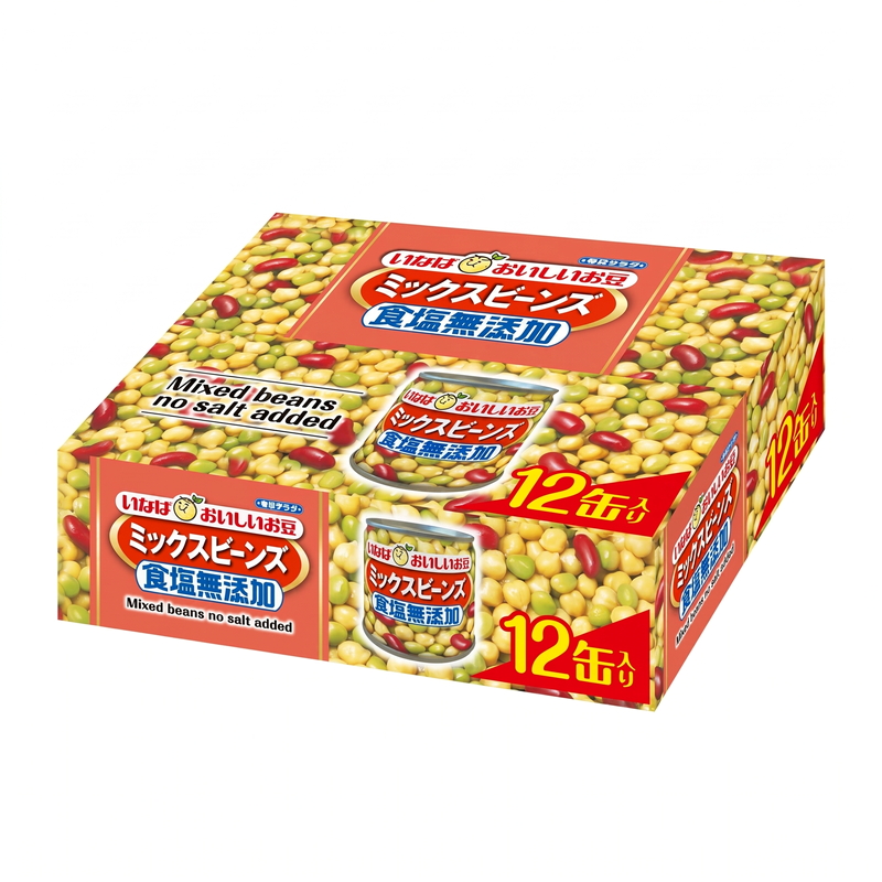 (コストコ) いなば食品 ミックスビーンズ 食塩無添加 110g x 12缶パック