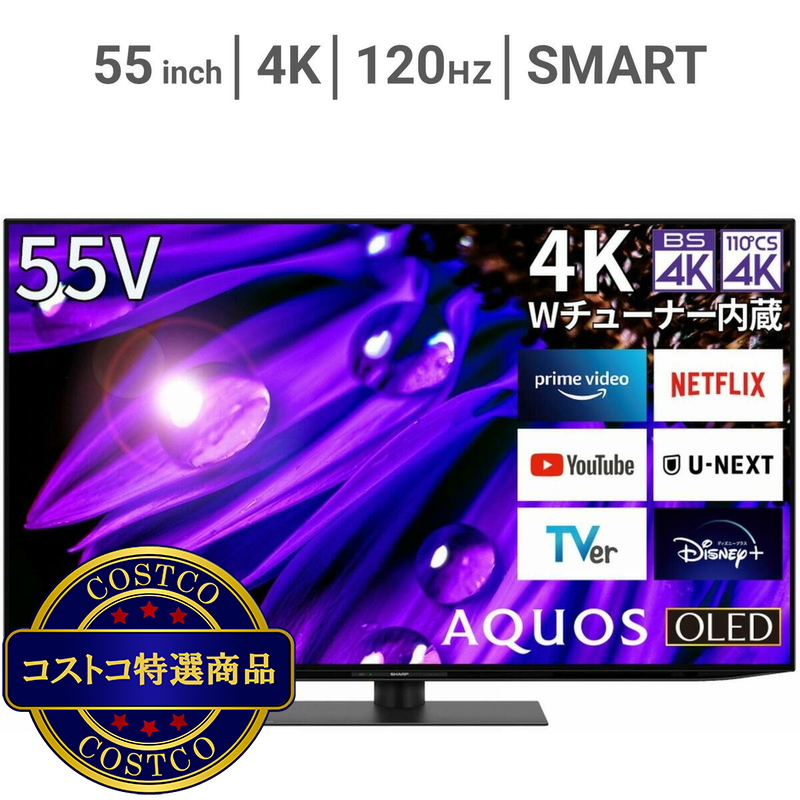 (コストコ) シャープ アクオス 55インチ 4K有機ELテレビ 4T-C55EQ1