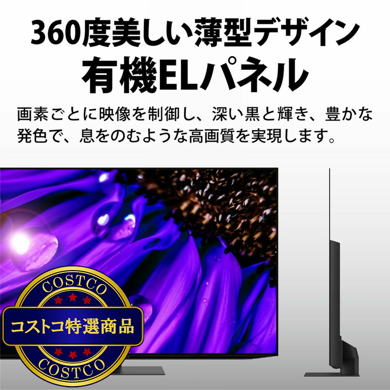 (コストコ) シャープ アクオス 55インチ 4K有機ELテレビ 4T-C55EQ1 - 画像 (3)
