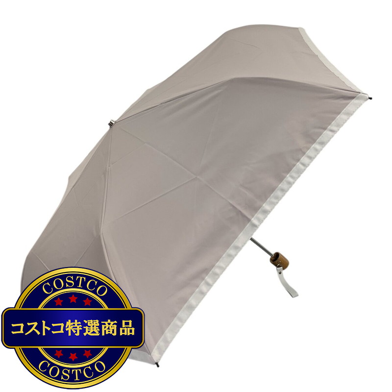 サマーシールド晴雨兼用折畳み傘 リボンアクセント パープル27607-23