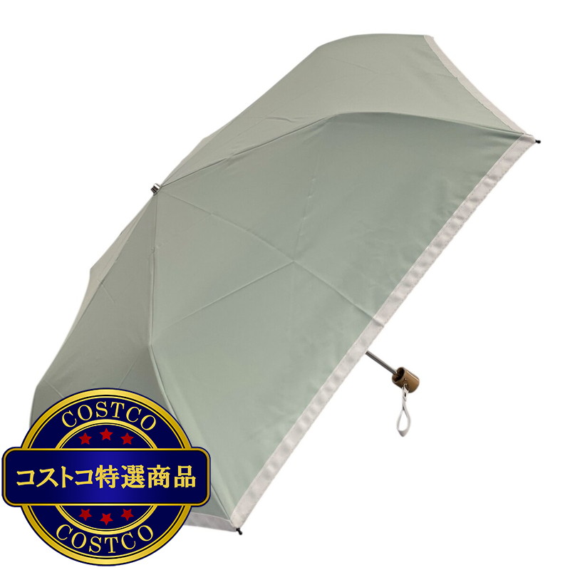サマーシールド晴雨兼用折畳み傘 リボンアクセント ミント27607-43