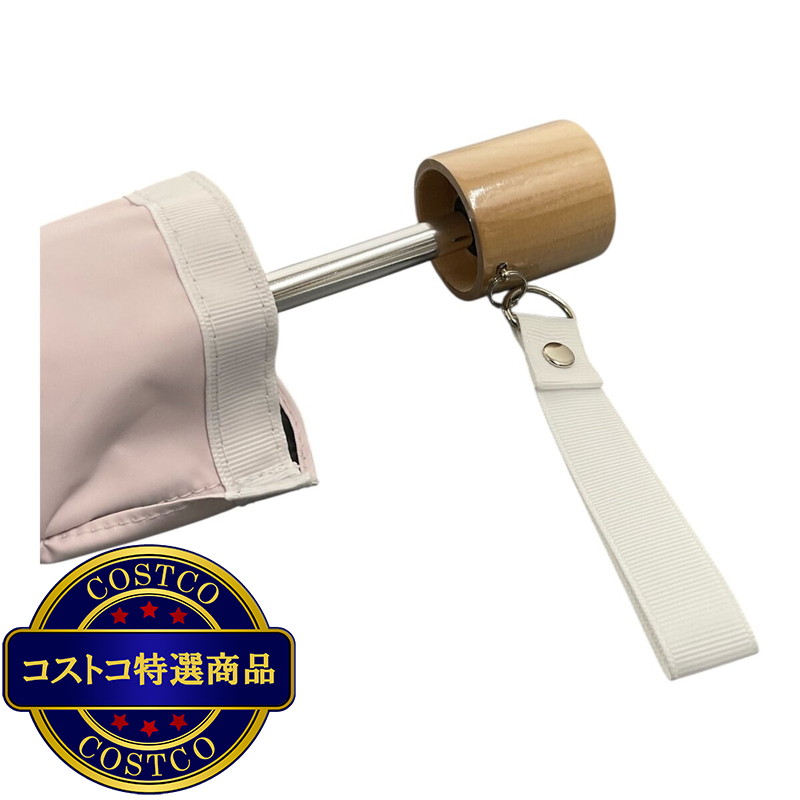サマーシールド晴雨兼用折畳み傘 リボンアクセント ピンク27607-73 - 画像 (2)