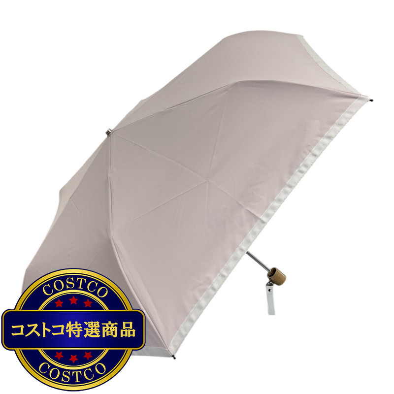 サマーシールド晴雨兼用折畳み傘 リボンアクセント ピンク27607-73