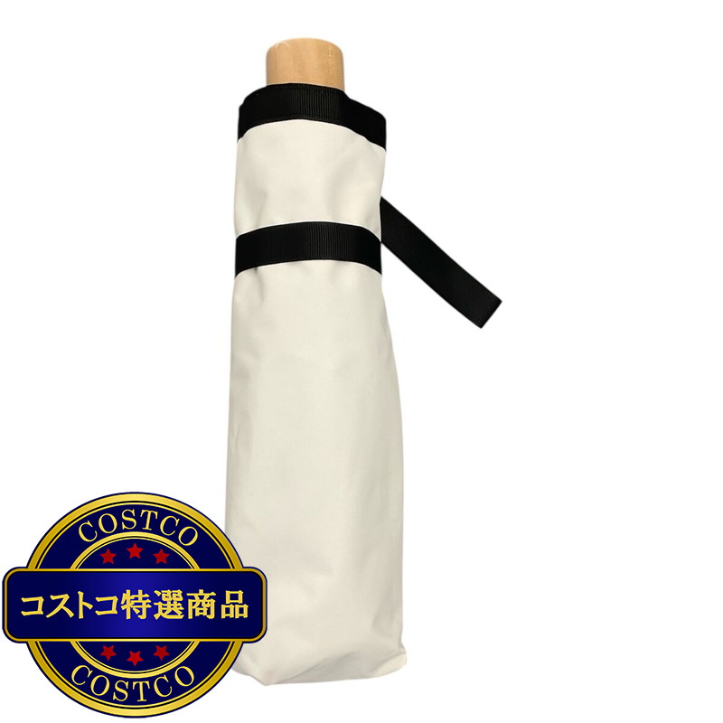 サマーシールド晴雨兼用折畳み傘 リボンアクセント オフホワイト27607-90 - 画像 (3)