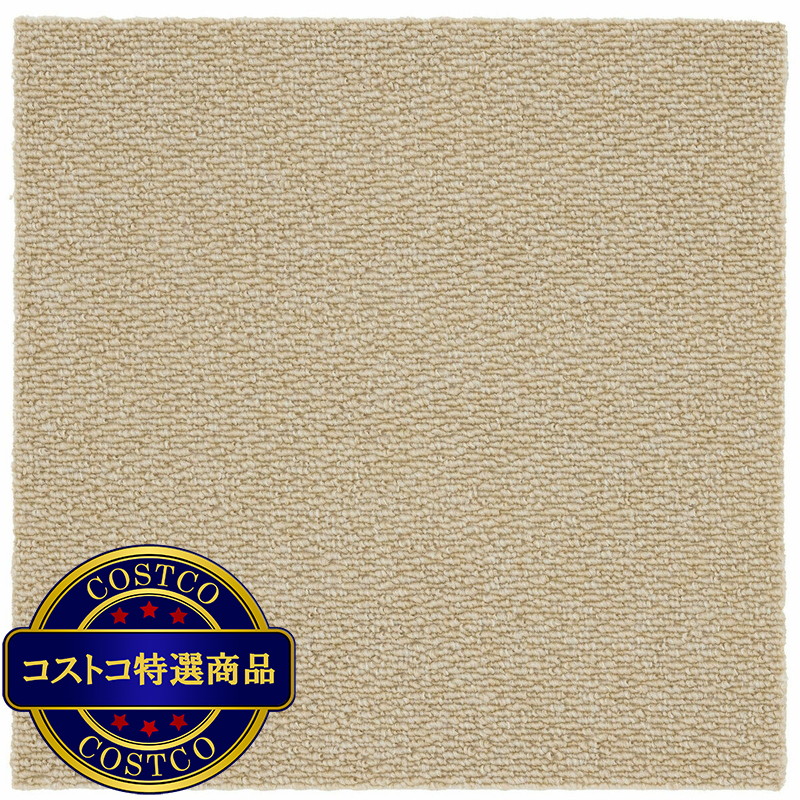 (コストコ)タイルカーペット フローループ 40 x 40cm 10枚入り アイボリー