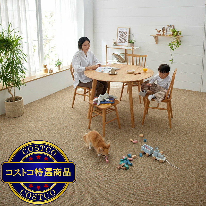 (コストコ)タイルカーペット フローループ 40 x 40cm 10枚入り ベージュ - 画像 (4)