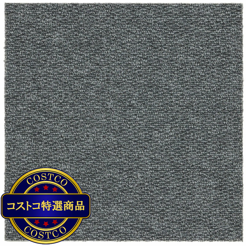 (コストコ)タイルカーペット フローループ 40 x 40cm 10枚入り グレー