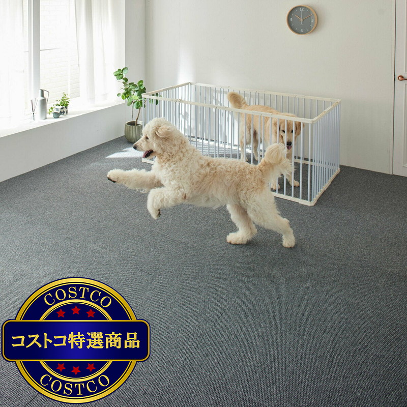 (コストコ)タイルカーペット フローループ 40 x 40cm 10枚入り グレー - 画像 (4)