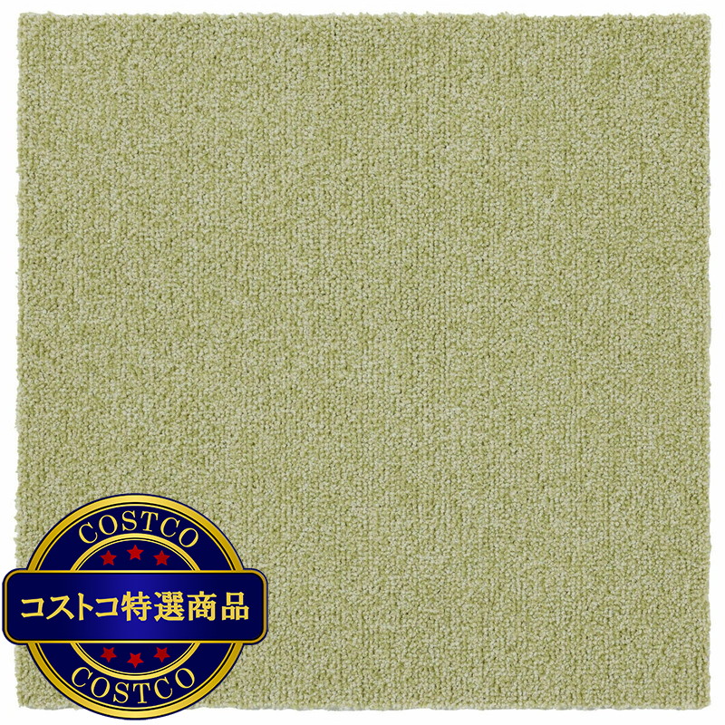 (コストコ)タイルカーペット ソフトフィール 40 x 40cm 10枚入り グリーン