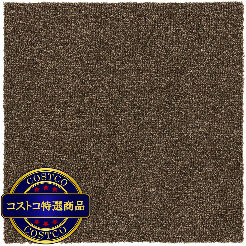 (コストコ)タイルカーペット ソフトフィール 40 x 40cm 10枚入り ブラウン
