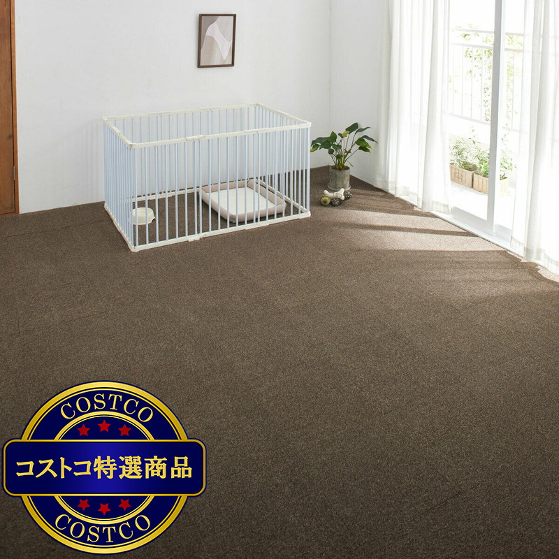 (コストコ)タイルカーペット ソフトフィール 40 x 40cm 10枚入り ブラウン - 画像 (3)