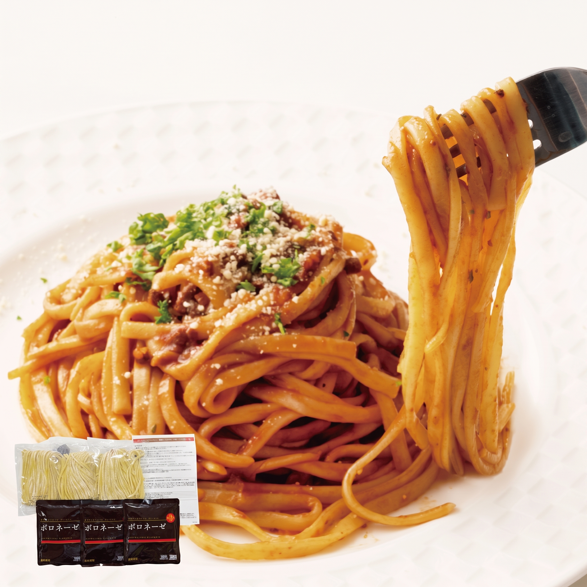 (コストコ) 築地ばんや 生パスタ(リングイネ) 3食 (ボロネーゼソース付き)