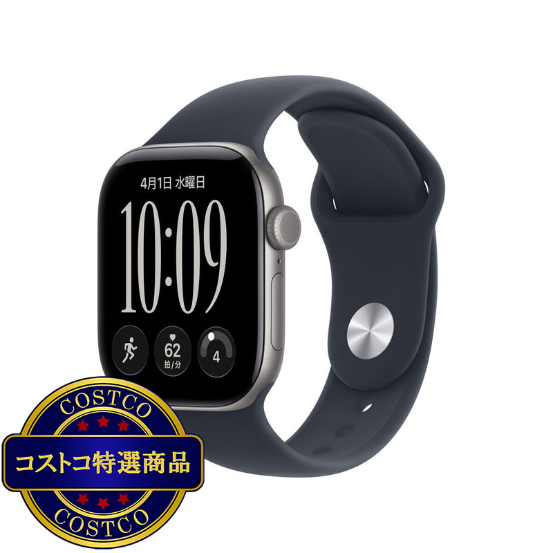(コストコ) Apple Watch S12 GPS 42mm スペースグレイアルミニウムケースとネイビーブルースポーツバンド - S/M - 画像 (2)