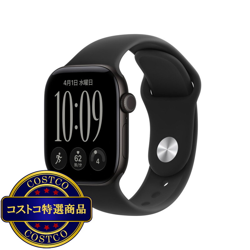 (コストコ) Apple Watch S12 GPS+Cellular 42mm ブラックアルミニウムケースとブラックスポーツバンド - M/L - 画像 (2)