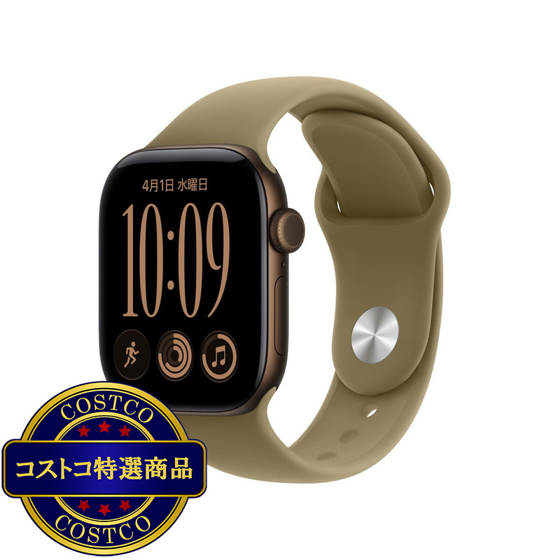 (コストコ) Apple Watch S12 GPS+Cellular 42mm ダークブロンズアルミニウムケースとオリーブスポーツバンド - S/M - 画像 (2)